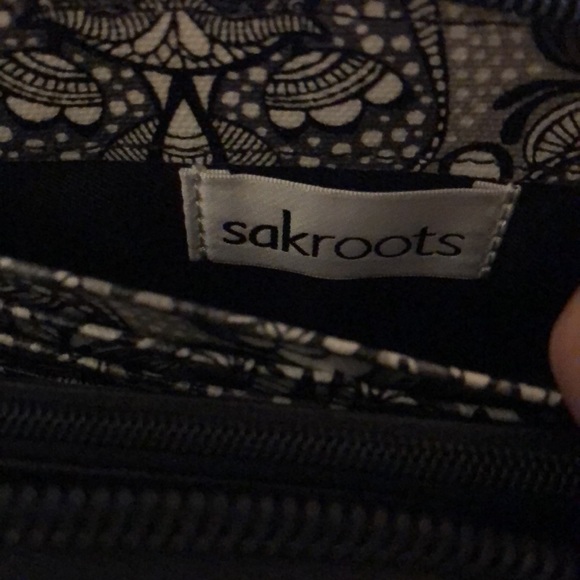 sakroots Woven Large Smart Phone Crossbody Bag Black & White Soulful Desert NWT - Picture 12 of 16